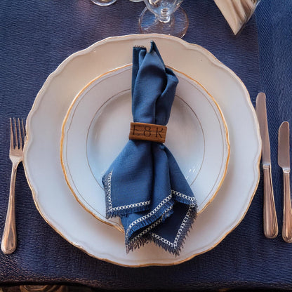 Wood Napkin Ring, Walnut Wedding Favor, Engraved Table Decor