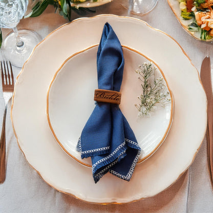 Wood Napkin Ring Place Card, Personalized Wedding Favor, Engraved Walnut Guest Name, Rustic Decor