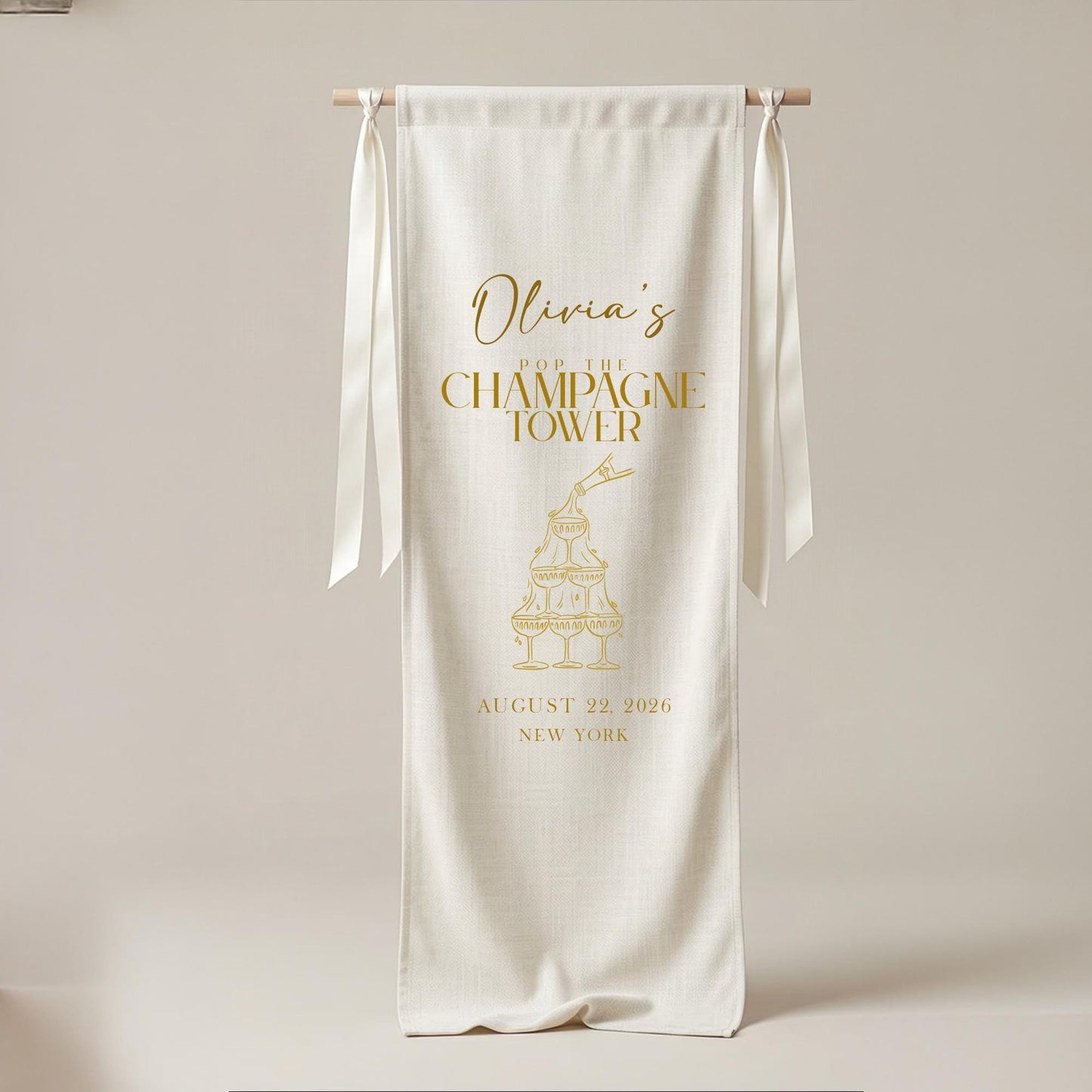 Bachelorette Party Linen Banner, Bach Weekend Sign, Personalized Fabric Banner, Bridal Shower Decor