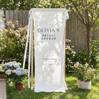 Bachelorette Party Linen Banner, Bach Weekend Sign, Personalized Fabric Banner, Bridal Shower Decor