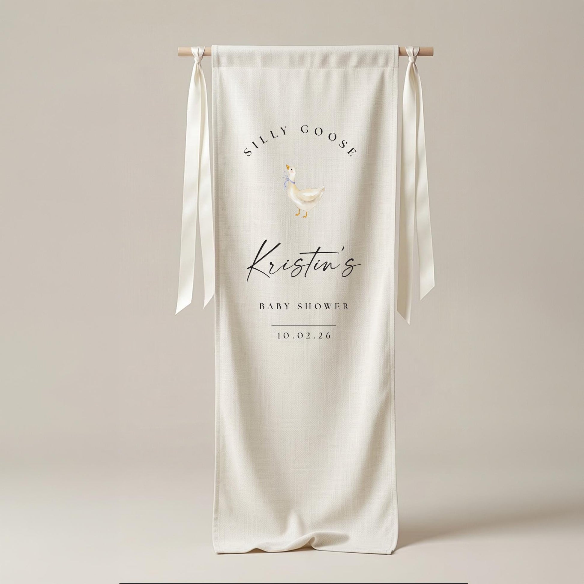 Goose Baby Shower Banner, Fabric Welcome Sign, Nursery Decor